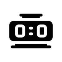 desk clock icon. glyph icon for your website, mobile, presentation, and logo design. vector
