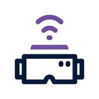 vr glasses icon. dual tone icon for your website, mobile, presentation, and logo design. vector