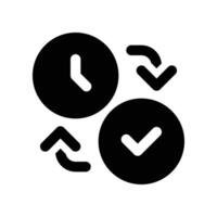 time efficiency icon. glyph icon for your website, mobile, presentation, and logo design. vector