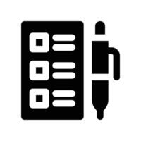 checklist icon. glyph icon for your website, mobile, presentation, and logo design. vector