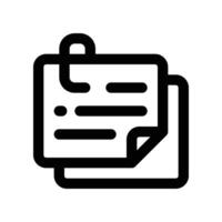 sticky note icon. line icon for your website, mobile, presentation, and logo design. vector