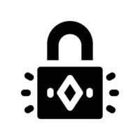 padlock icon. glyph icon for your website, mobile, presentation, and logo design. vector