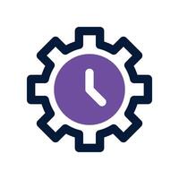 hora administración icono. doble tono icono para tu sitio web, móvil, presentación, y logo diseño. vector