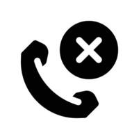 reject call icon. glyph icon for your website, mobile, presentation, and logo design. vector