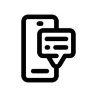 smartphone icon. line icon for your website, mobile, presentation, and logo design. vector