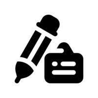 write icon. glyph icon for your website, mobile, presentation, and logo design. vector