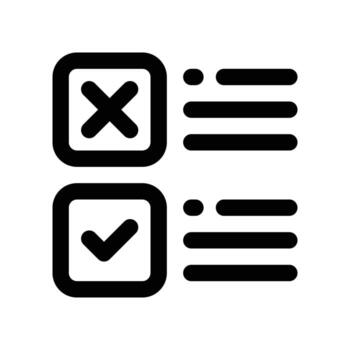 Lista de Verificación icono. línea icono para tu sitio web, móvil, presentación, y logo diseño. vector