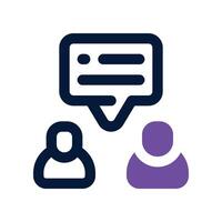 dialogue icon. dual tone icon for your website, mobile, presentation, and logo design. vector