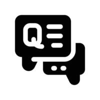 question icon. glyph icon for your website, mobile, presentation, and logo design. vector