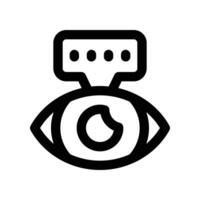 vision icon. line icon for your website, mobile, presentation, and logo design. vector