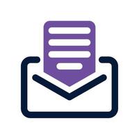 mail icon. dual tone icon for your website, mobile, presentation, and logo design. vector