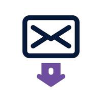 receive email icon. dual tone icon for your website, mobile, presentation, and logo design. vector
