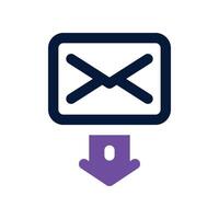 receive email icon. dual tone icon for your website, mobile, presentation, and logo design. vector