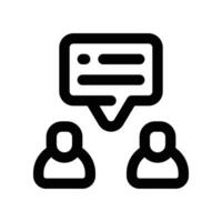 dialogue icon. line icon for your website, mobile, presentation, and logo design. vector