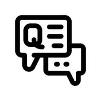 question icon. line icon for your website, mobile, presentation, and logo design. vector