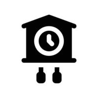 home clock icon. glyph icon for your website, mobile, presentation, and logo design. vector