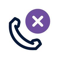 reject call icon. dual tone icon for your website, mobile, presentation, and logo design. vector