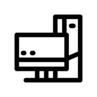 computer icon. line icon for your website, mobile, presentation, and logo design. vector