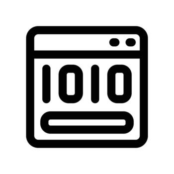 binary icon. line icon for your website, mobile, presentation, and logo design. vector