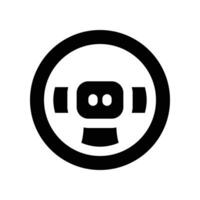 steering wheel icon. glyph icon for your website, mobile, presentation, and logo design. vector