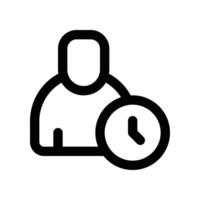 employee icon. line icon for your website, mobile, presentation, and logo design. vector