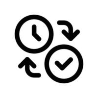 time efficiency icon. line icon for your website, mobile, presentation, and logo design. vector