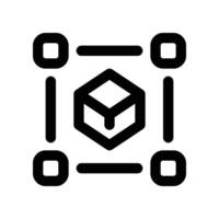 blockchain icon. line icon for your website, mobile, presentation, and logo design. vector
