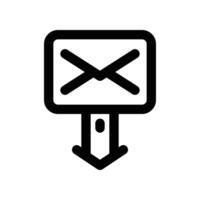 recibir correo electrónico icono. línea icono para tu sitio web, móvil, presentación, y logo diseño. vector