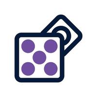 dice icon. dual tone icon for your website, mobile, presentation, and logo design. vector