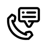 phone call icon. line icon for your website, mobile, presentation, and logo design. vector