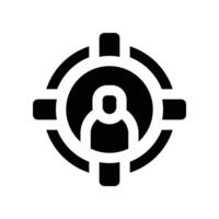 target audience icon. glyph icon for your website, mobile, presentation, and logo design. vector