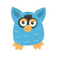 Furbie toy. An object from the 90s, 80s. Retro. Icon isolated on white background. vector