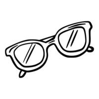 Glasses. Doodle icon on white background. vector