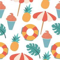 Summer seamless pattern. For use on printed matter vector