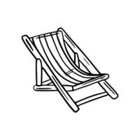 Chaise longue. Black icon on a white background. vector