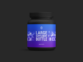 groot zwart supplement pot of fles mockup Product verpakking sjabloon. bewerkbare en gemakkelijk naar gebruik psd