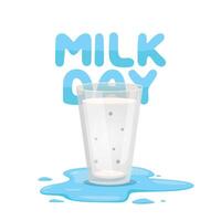 National Milk Day design template good for celebration usage. milk illustration. eps 10. flat design. vector