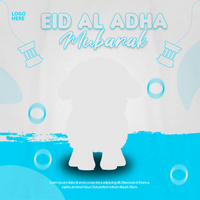 Eid al adha mubarak social media post and template psd