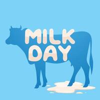 National Milk Day design template good for celebration usage. milk illustration. eps 10. flat design. vector