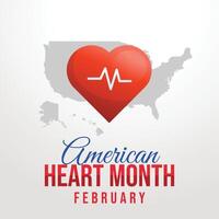 American Heart Month design template. heart flat design and icon. eps 10. vector