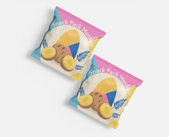 Snack packet mockup full editable to add design psd