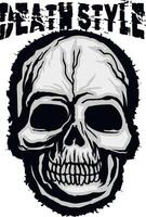 Gothic sign with skull, grunge vintage design t shirts vector