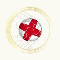 Alabama scoring goal, abstract football symbol with illustration of Alabama ball in soccer net. vector