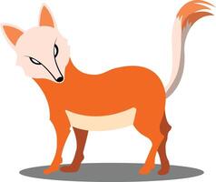 fox cartoon isolated on white vector
