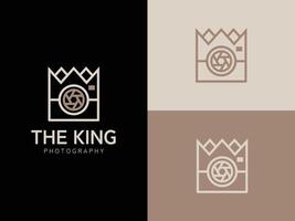 Photography King Logo Design Template vector