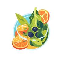 Elegant Citrus Salad Illustration vector