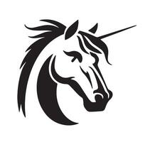 Elegant Unicorn Head illustration vector