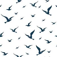 Seamless Pattern With Flying Birds vector