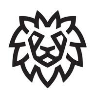 Geometric Abstract Lion Head Design vector