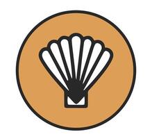 Minimalist Seashell Icon Design vector